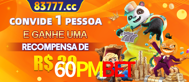 Banner institucional da 60PMBET sobre parceria de marcas e criação de uma marca de excelência, apresentando os mascotes de jogos populares como o Fortune Tiger.